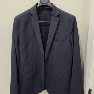 Lands' End Navy Men's Blazer Tailored Fit, 42 Regular.